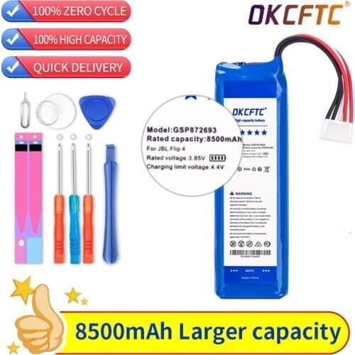 OKCFTC 3.7V 8500mAh Battery GSP872693 01 + Tools for Bateria JBL Flip 4, Flip 4 Special Edition