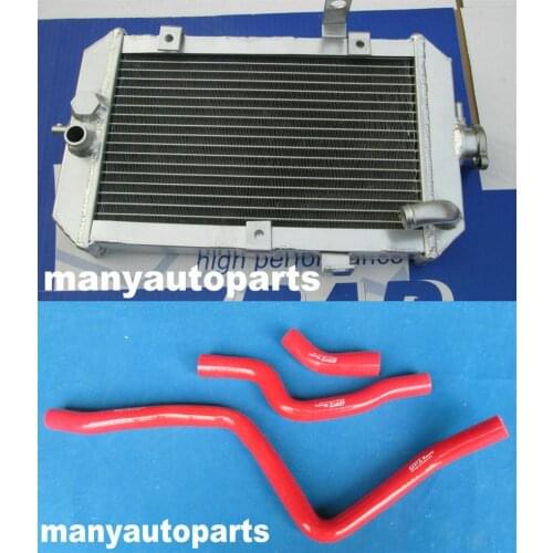 Aluminum Radiator + Red Silicone Hose for Yamaha 660R Raptor 660 YFM660R 2002-2005 2002 2003 2004 2005