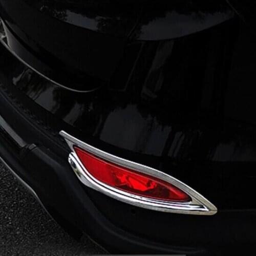 Car styling ABS chrome front and back fog light lamp cover trim for Hyundai Santa Fe IX45 2013 2014 2015 2016 2017