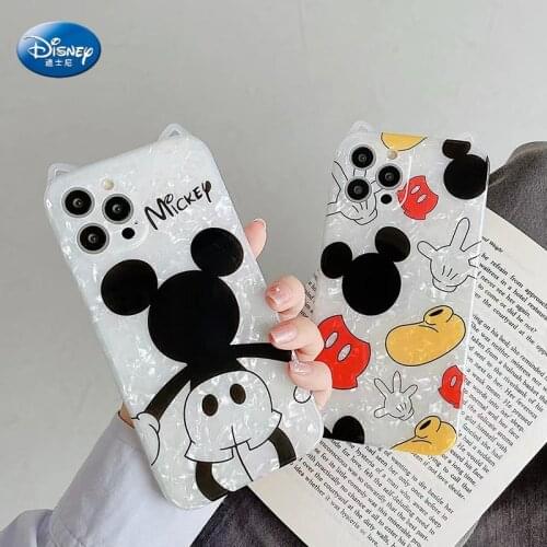 Disney Case for Apple IPhone 7Plus 8Plus XS Max 11 Pro 12 Pro Soft TPU Phone Back Cover Cute Cartoon Mickey Minnie Shell Gifts