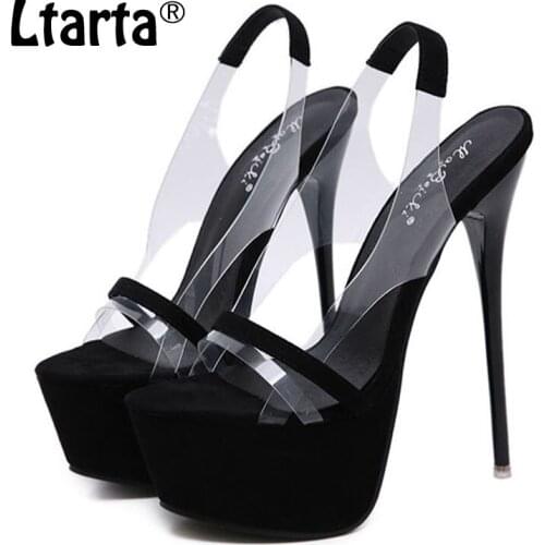 COWCOM 17cm 2019 Stitching Snake Pattern Super High Heel Stiletto Sandals Waterproof Platform Sexy Shoes CWF-my166-83