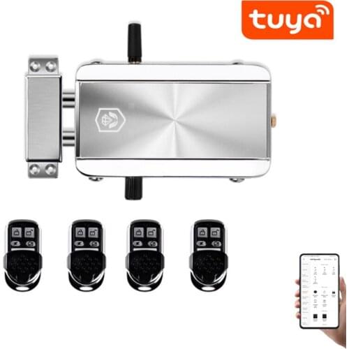 Home Security Wireless Remote Control Door Lock Tuya APP Smart Invisible Electric Motor Lock Anti-theft