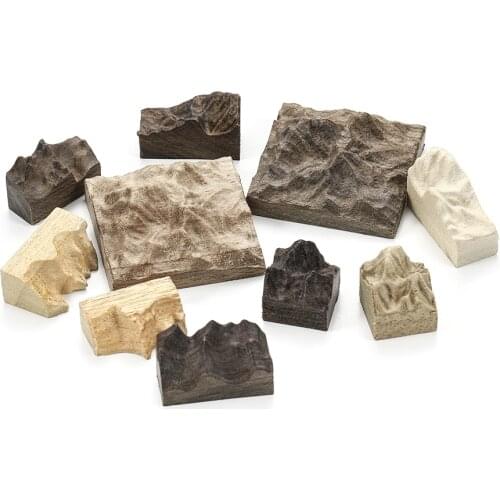 Natural Wood Unfinished Wood Epoxy Resin Molds Mountain Peak Silicone UV Resin Epoxy Mold For DIY Jewelry Findings Supplies