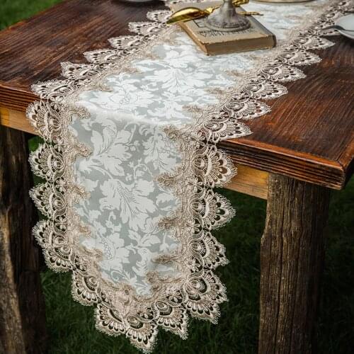 European table runner lace fabric American pastoral coffee table flag simple TV cabinet shoe cabinet rectangular cover cloth