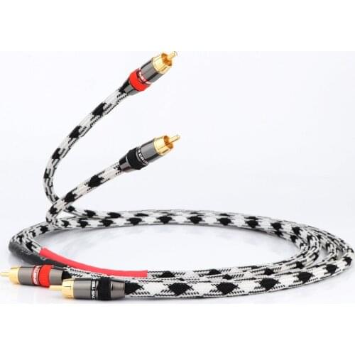 Preffair 5C01 Hifi RCA Cable Pair 4N OFC RCA Cable Male To Male RCA Cable Interconnect HiFi Audio Cable