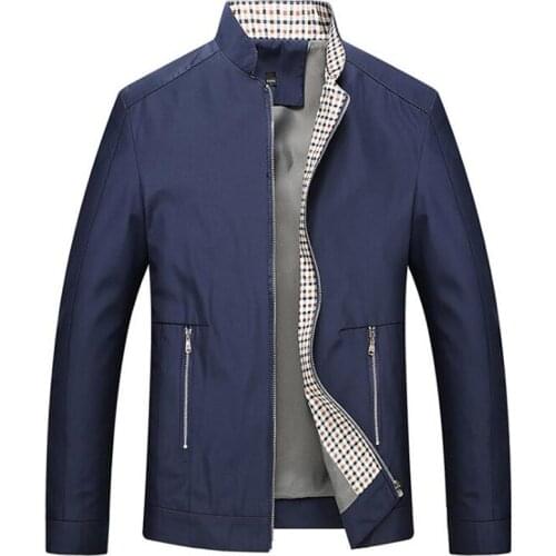 Hot Sale Jacket Men New Spring Autumn Stand Collar Casual Jackets Mens Business Large Size 5XL 6XL Zipper Coats Jaqueta
