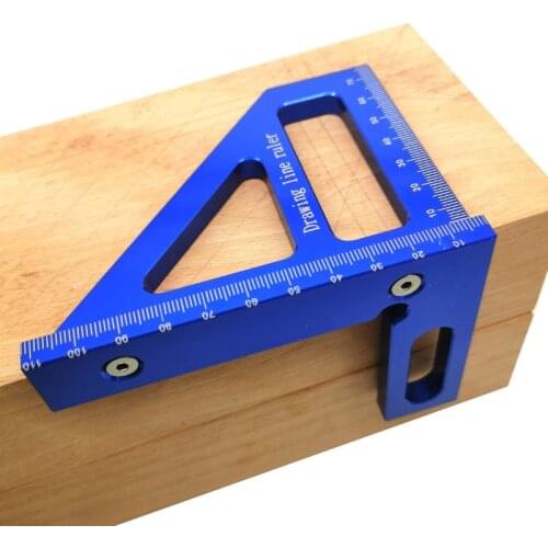 Woodworking Square Protractor Aluminum Alloy Miter Triangle Ruler High Precision Layout Measuring Tool for Engineer Carpenter