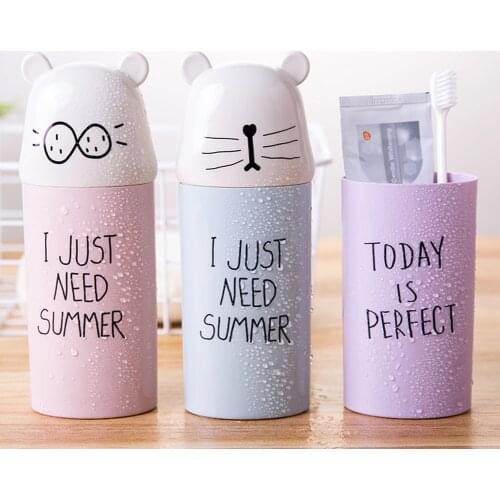 Cute Travel Toothbrush Case Holder Container PP Plastic Anti Bacterial Toothbrush Storage Box