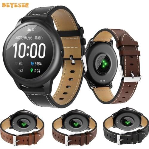Fashion Soft Leather Watchband For Xiaomi Haylou Solar LS05 Band Sport Smart Bracelet Replacement Wristband Adjuestable Strap