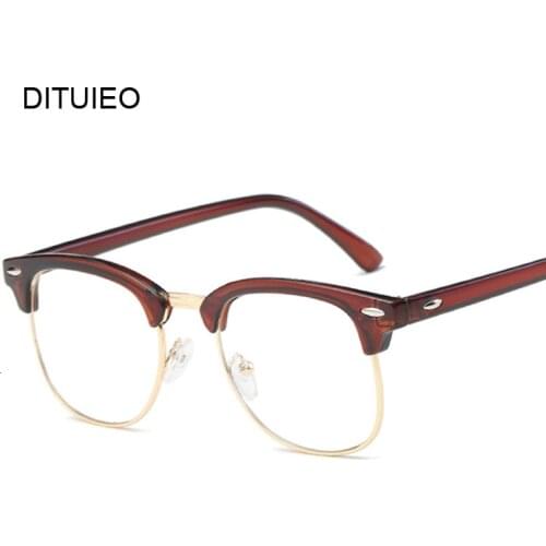 Men Vintage Anti Blue Light Glasses Frame Round Women Lens Myopia Optical Mirror Simple Metal Anti-blue Clear Eyewear Frames