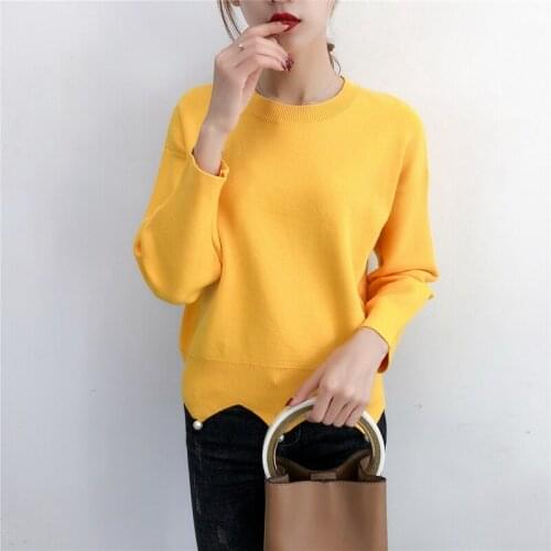 New Womens Sweaters Fall 2018 Winter Basic Base Short Ribbed Long Sleeve Top Womens Jumpers Femme Pullover Sweater Knitwear Tops