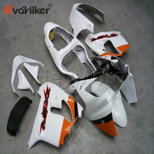 ABS Plastic fairing for ZX9R 2000 2001 orange white ZX 9R 00 01 Body Kit motorcycle panels