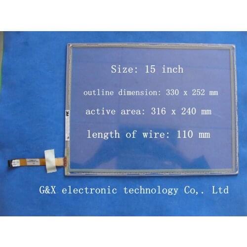 17-8031-217 32525-FAB Original 15 inch 5 Wire Resistive Touch Screen Panel