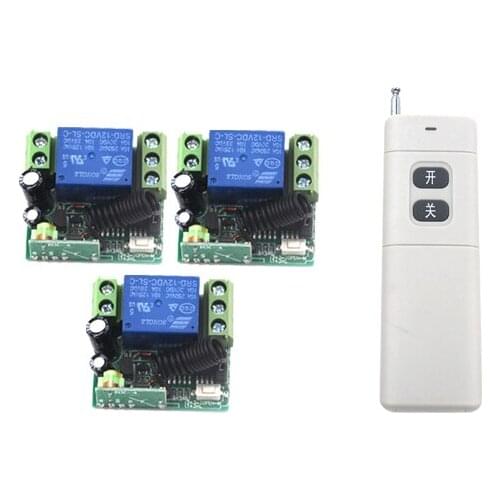 MITI-Remote Control Switches 12V DC 1CH Relay RF Receiver Long Range Transmitter 300-3000m Learning Latched 315/433 SKU: 5374