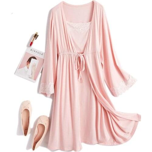 2Pcs/Set Pregnancy Maternity Pajamas Sleepwear Nursing Pregnant Pajamas Breastfeeding Nightgown Elegant Maternity Nursing Dress