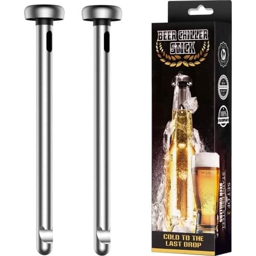 Gifts for Men Beer Chiller Sticks for Bottles Cool Unique Gift for any Beer Lover Stainless Steel Beverage Cooler Cooling