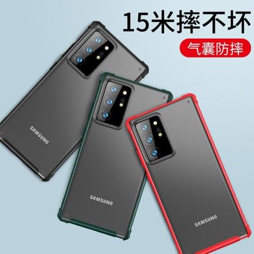 Shockproof TPU + PC Hard Case for Samsung Galaxy s10 s20 s21 Note 10 20 Pro Lite Plus A12 A02S A32 A52 A72 A42 Matte Clear Cover
