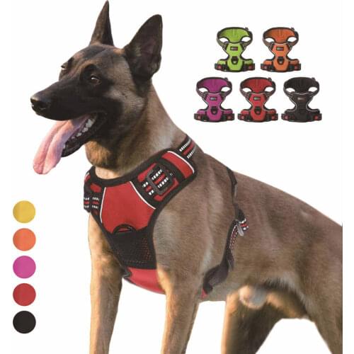 Dogs Adjustable Reflective Vest Pet Dog Harness Polyester Mesh Harness for Small Medium Large Dog Walking Vest for Puppy
