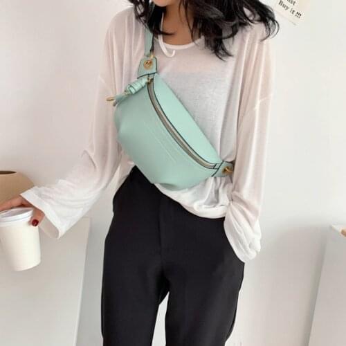 Recommended boutique womens bags 2021 new cross-body chest bag all-match solid color waist bag