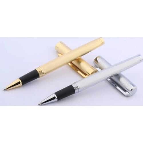 JINHAO Reticulated metal Rollerball Pen wave luxury new golden clip Stationery Student pen Office school supplies