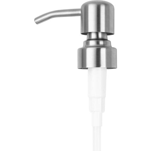 Hand Press Foam Lotion Pump Stainless Steel Head Soap Dispenser Non Spill Mason Bottle Dispensador Bathroom Kitchen Accessories