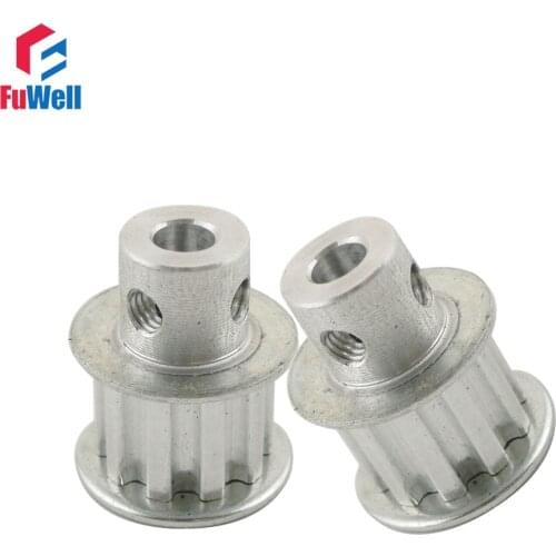 2pcs 12T XL Timing Pulley 4/5/6/6.35/7/8mm Inner Bore Dia. 5.08mm Pitch 11mm Belt Width Aluminum Alloy Synchronous Pulleys