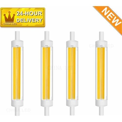 LED R7S Corn 118mm Light COB Tube Bulb 50W Aluminum+ PC Replace Halogen Lamp Bombillas Lamparas Diode Spot Light No flicker