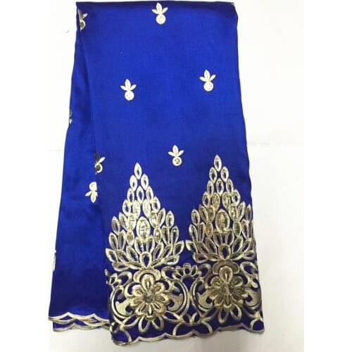 African George Fabrics Royal Blue George Lace FabricWith Sequins High Quality African George Fabric for Dress 5 yards/lot