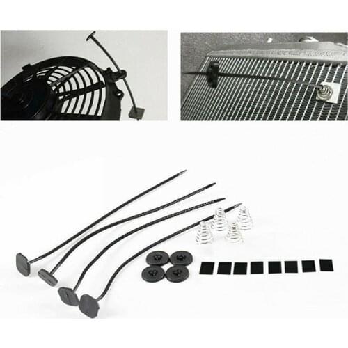1 Set Universal Fan Mount Kit For Car Vehicle Electric Radiator Bracket Parts Set Plastic Ties Straps