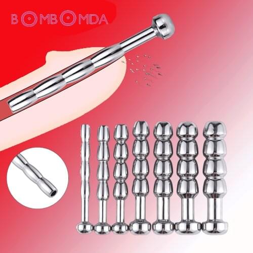 Penis Plug Male Urethra Catheter Metal Penis Plug Urethral Stretcher Urethral Sound Dilator Adult Sex Toy For Men Erotic Shops