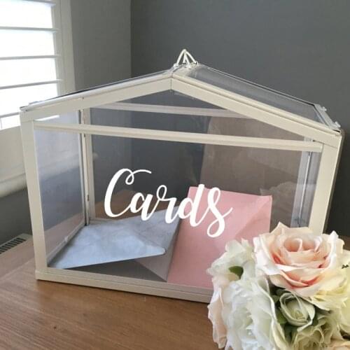 Wedding Card Box Sticker Ceremony Cards Decal Wedding Reception Decoration Card Box Label Stickers Vinyl Art Mural