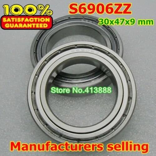 100pcs free shipping SUS440C environmental corrosion resistant stainless steel deep groove ball bearings S6906ZZ 30*47*9 mm