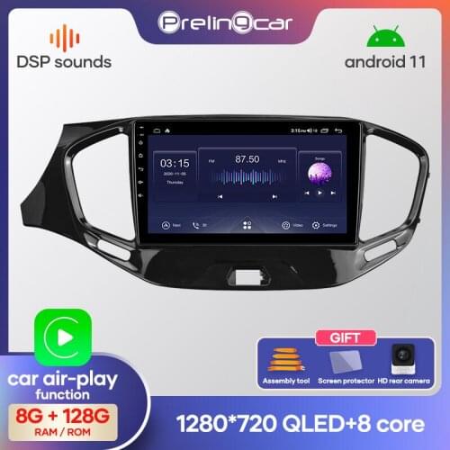 Prelingcar Android 10 NO DVD 2 Din Car Radio Multimedia Video Player Navigation GPS For Lada Vesta Cross Sport 2015-2019