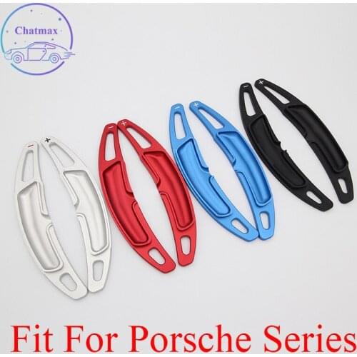 Car-Styling DSG For Porsche Panamera Macan Cayenne 718 911 Boster Aluminum Alloy Steering Wheel Shift Paddle Shifters Extension