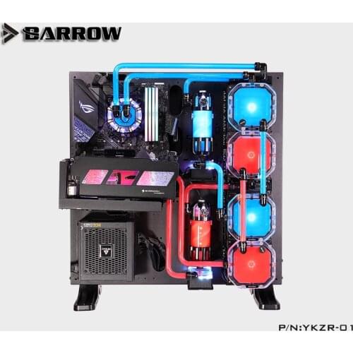 Barrow unicycle PC case liquid cooling octagonal water storage tank,G1/4 argb 5v water tank installed to the radiator,YKZR-01