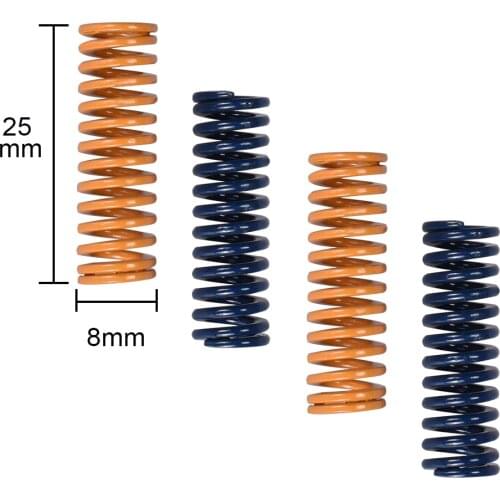 10pcs 3D Printer Parts Spring For Heated bed MK3 CR-10 hotbed Imported Length 25mm OD 8mm ID 4mm For 3D Printer