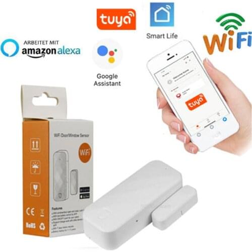 Tuya Smart WiFi Door Sensor Door Open / Closed Detectors Compatible With Alexa Google Home Tuya APP