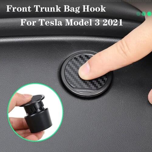 For Tesla Model 3 2021 Trunk Hook Cargo Front Trunk Bag Hook Holder Hanger 2pcs