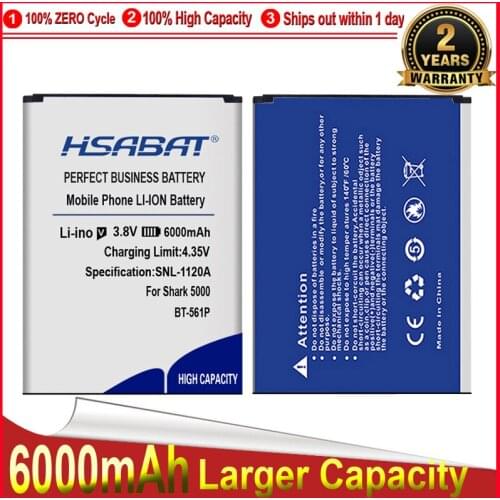 HSABAT 0 Cycle 6000mAh BT-561P Battery for Leagoo Shark Shark5000 High Quality Mobile Phone Replacement Accumulator