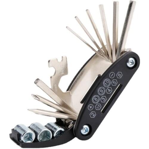 16 in One Multifunctional Folding Wrench Bicycle Tool Maintenance Combination Tool Folding Wrench многофункциональный нож