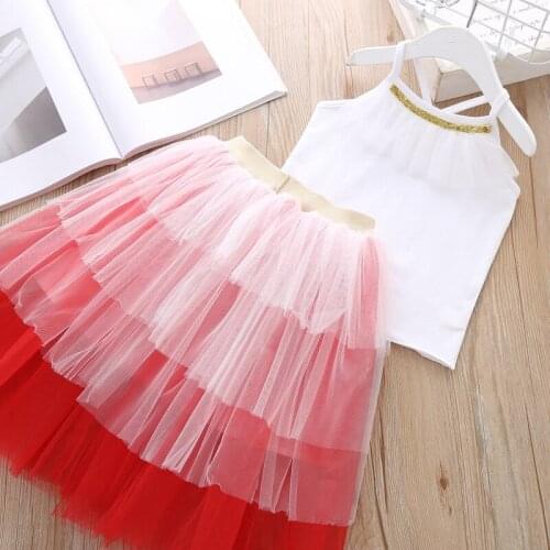 Girls Ruffle Outfits Kids Clothing Boutique Party Tracksuit Children Trendy Clothes For Girl Toddler Cotton Princess Skirts Suit