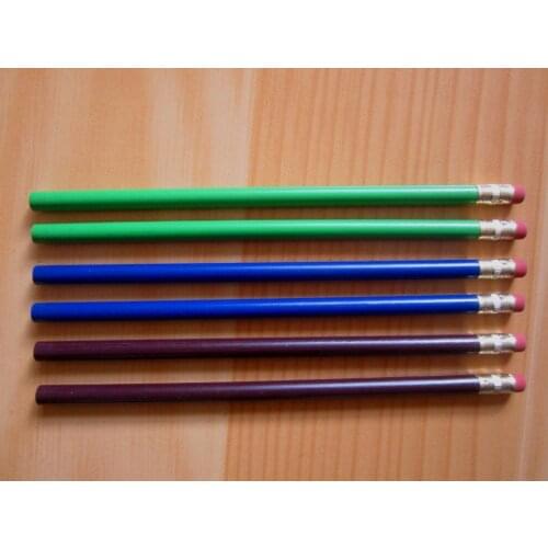 Manufacturer price Non toxic wooden cheap pencils rubber pencils mini promotional color pencil set