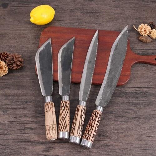 Full Tang Kicthen Knife Handmade Forged Steel Chefs Knives Cleaver Beef Slicing Chopping Butcher Knife Cookware