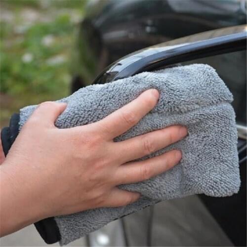 Microfiber Towel Car Wash Cloth Auto Cleaning Door Window Care Thick Strong Water Absorption For Car Home Automobile Accessories