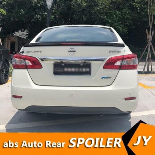For NISSAN Sentra Spoiler 2012-2016 Sentra spoiler High Quality ABS Material Car Rear Wing Primer Color Rear Spoiler