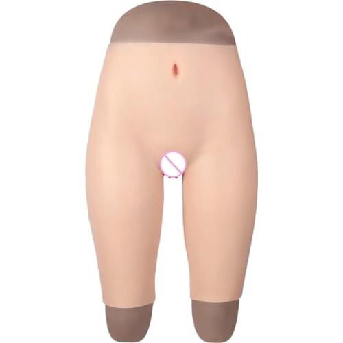Fifth Cropped Silicone Realistic Vagina Panty Shemale Crossdresser Pussy Pants Transgender Artificial Sex Fake Enhancer Hip 1G
