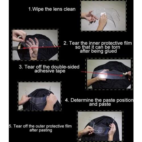 Universal Transparent Clear Motorcycle Helmet Visor Lens Anti Fog Resistant Film