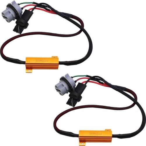 YUNPICAR 7440 T20 50W 6Ohm LED Light Load Resistor Fixed LED Headlight Bulb Fog Light Fast Super Flash Turn Signal Flashing