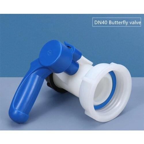 1Pc Plastic DN40 Butterfly Valve for IBC Tank Container 1000L Switch IBC Tank Adapter