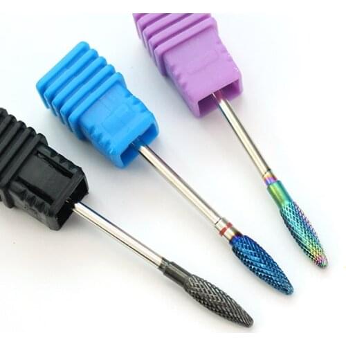 1pcs Rainbow Black Nail Drill Bit Electric Drill Manicure for Apparatus Pedicure Machine Remove Dead Skin Burr Accesorry